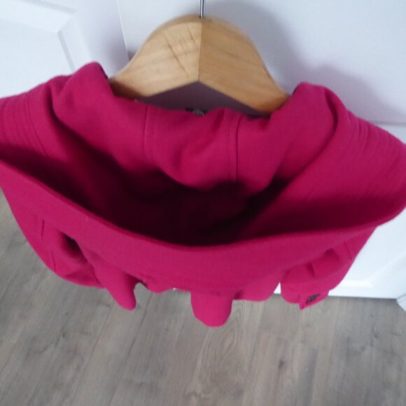 GUESS XS Fuchsia Hot Pink Wool Blend Peacoat - Picture 6 of 11